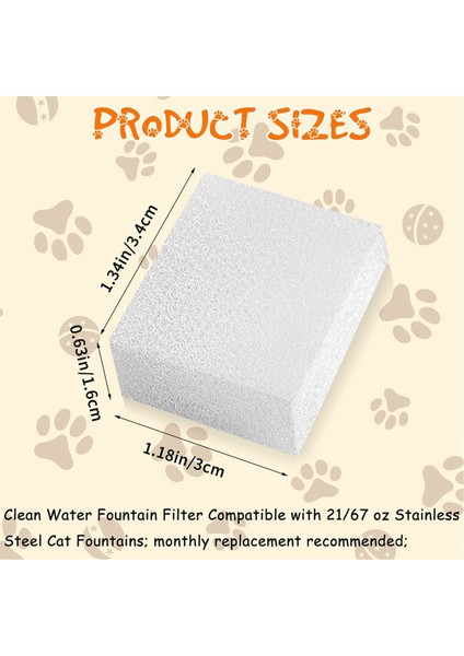 32 Adet Pet Yedek Sünger Filtreler Pet Çeşme Filtresi Köpük 67OZ/2L Köpek Kedi Su Çeşme Filtreleri Yedek (Yurt Dışından) indirimleri