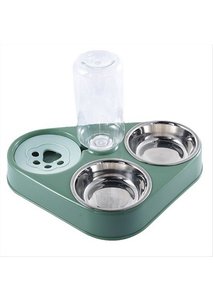 Pet Üç Kase Kedi ve Köpek Pirinç Havzası Devrilme Önleyici Otomatik Içme Suyu Kedi Suluk Evcil Hayvan Ürünleri Grenn (Yurt Dışından)