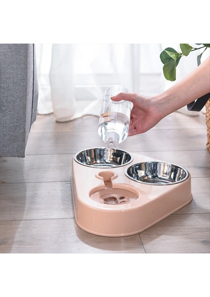 Pet Üç Kase Kedi ve Köpek Pirinç Havzası Devrilme Önleyici Otomatik Içme Suyu Kedi Suluk Evcil Hayvan Ürünleri Pembe (Yurt Dışından) fırsatları
