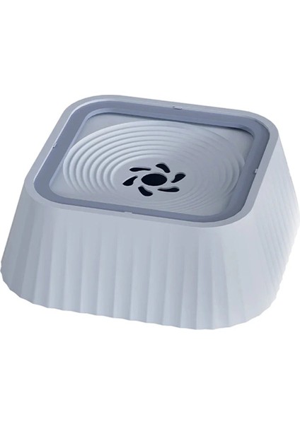 Yüzer Plakalı Su Çeşmesi Dökülme Yok Köpek Su Kasesi Temiz Içme Yavaş Besleyici Anti-Sıçrama Pet Pet Gri (Yurt Dışından)