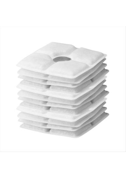 12 Pcs Yedek Fliter Üçlü Filtrasyon Köpeği Içme Çeşme Filtresi Kare Pet Cat Dog Fountain Dispenser (Yurt Dışından)