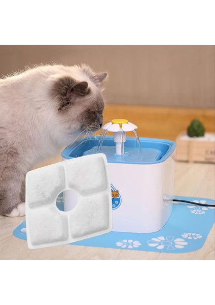 12 Pcs Yedek Fliter Üçlü Filtrasyon Köpeği Içme Çeşme Filtresi Kare Pet Cat Dog Fountain Dispenser (Yurt Dışından) modelleri