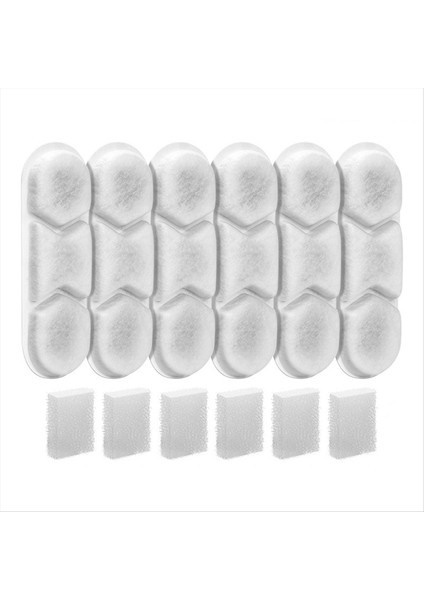 Pet Su Çeşmesi Yedek Filtreler 410OZ/3 2GAL/12L Su Çeşmesi Kedi Suluk Filtreleri ve Pompa Süngerleri A (Yurt Dışından)