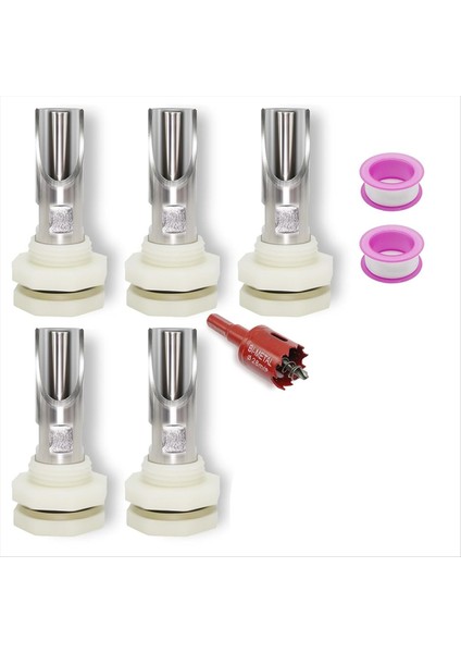 5 Pcs Pıg Nıpple Wuhater Varil Kiti Otomatik Domuz Su Sistemi 1/2 Inç Paslanmaz Çelik Waterer Brower (Yurt Dışından)