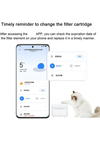 Mijia Kablosuz Akıllı Pet Su Sebili Filtre Seti Otomatik Çeşme Su Sebili Sterilizasyon Filtre Seti (Yurt Dışından) indirimleri