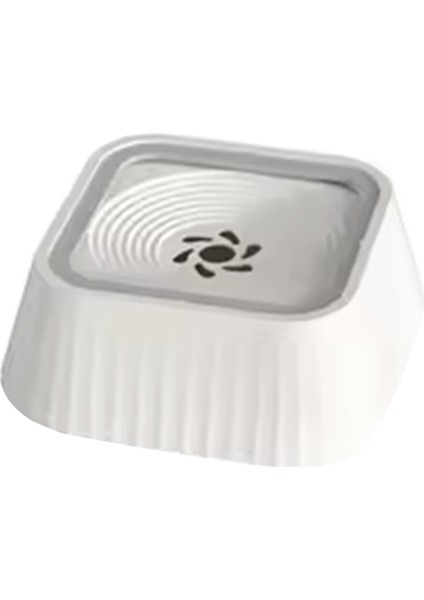 Yüzer Plakalı Su Çeşmesi Dökülme Yok Köpek Su Kasesi Temiz Içme Yavaş Besleyici Anti-Sıçrama Pet Pet Beyaz Için (Yurt Dışından)