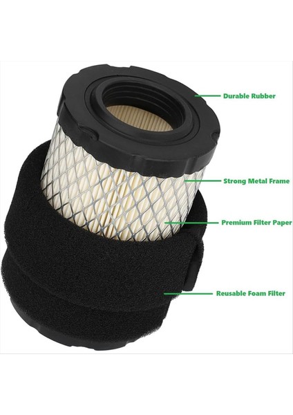 796031 594201 Briggs ve Stratton Için Hava Filtre Kiti 590825 591334 John Deere D100 D110 D105 D125 D130 D140 MIU14395 (Yurt Dışından) indirimleri