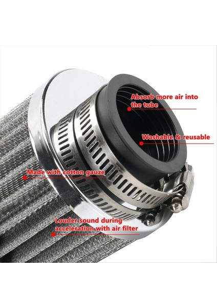 Araba Aksesuarları 35MM Hava Filtresi Kafası 35MM Hava Temizleyici Siyah (Yurt Dışından) modelleri