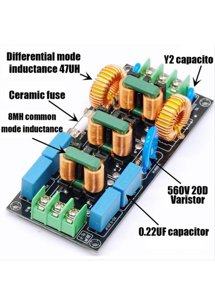 Dört Seviyeli Ses Ac 220V Güç Kaynağı Emı Emı Filtresi 110V Diferansiyel Modu Ortak Modu Emc Güvenlik Kuralları Fcc 8A (Yurt Dışından) modelleri