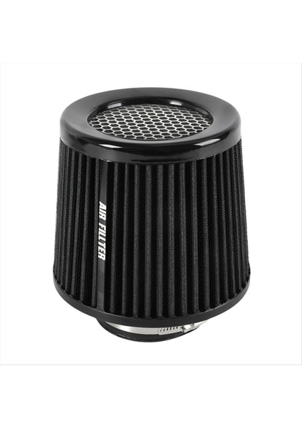 Araba Hava Filtresi 76MM Akışlı Hava Filtresi Filtresi 3 Inç Siyah (Yurt Dışından)
