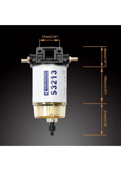 2x S3213 Yakıt Motor Mercuy Için Yakıt Su Severtör Filtre Montajı 35-60494-1 Yamaha B32013 18-7932 (Yurt Dışından) fiyatları