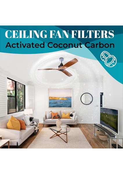 3 Paket Tavan Fan Filtresi Tavan Fanı Hava Filtresi Tavan Fan Bıçağı Üstüne Kolayca Yapışır Görünmez ve Estetik B (Yurt Dışından) indirimleri