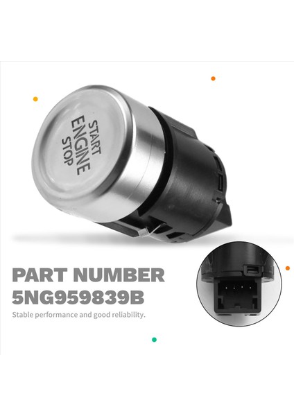 Araç Ateşleme Stop Start Düğme Anahtarı Motor Başlat Bir Düğme Başlangıç Anahtarı 5NG959839B Vw Tıguan 2021-2024 (Yurt Dışından) indirimleri