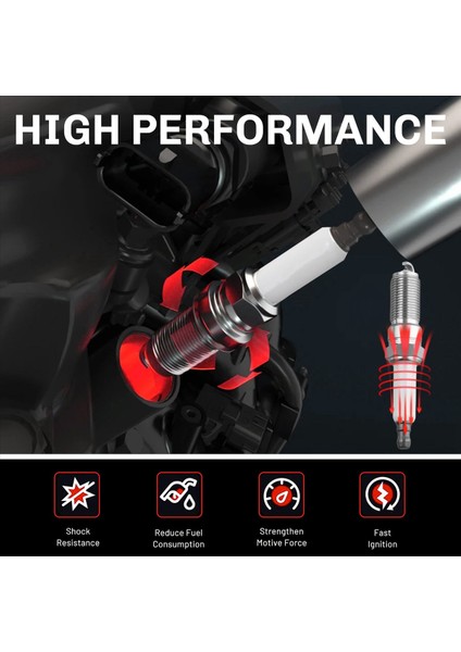 Chevrolet Gmc Cadillac Hummer Için 8x Buji ve 8x Ateşleme Kabloları 5 3l 6 0l V8 9748HH (Yurt Dışından) fırsatları