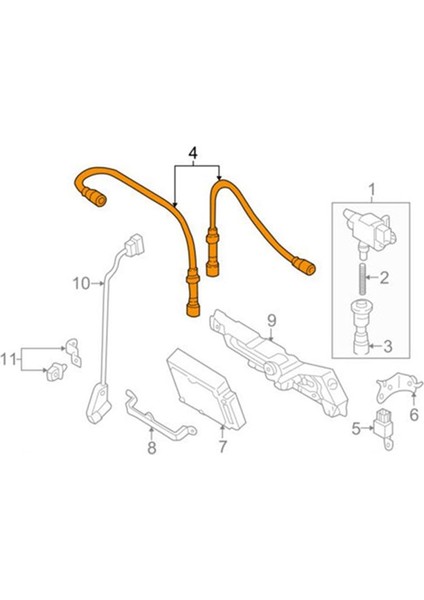 Ateşleme Buji Kabloları Set FP85-18-140A Mazda Protege Protege5 2 0l 2001-2003 Mazda 323 2 0 Mpv 1 9 (Yurt Dışından) fırsatları