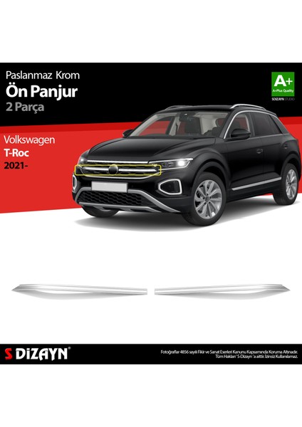 VW T-Roc Makyajlı Krom Ön Panjur 2 Prç. 2021 Üzeri indirimleri