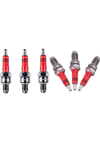 3pcs Buji A7TC Gy6 50 cc 70CC 90 cc 110CC 125 cc 150CC &amp 3pcs D8TC 3 Elektrot Buji Yarış Buji Için Üçlü Elektrot (Yurt Dışından)