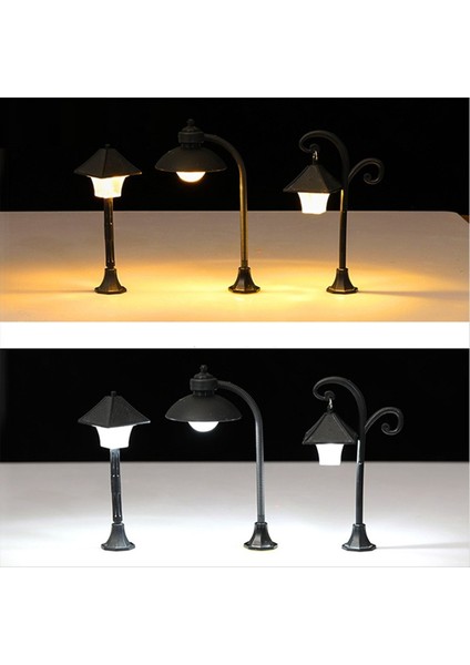 Mini Sokak Lambası Modeli Demiryolu Tren Damgası Mini Sokak Lambası Noel Minyatür Sokak Lambası Modeli (Yurt Dışından) modelleri