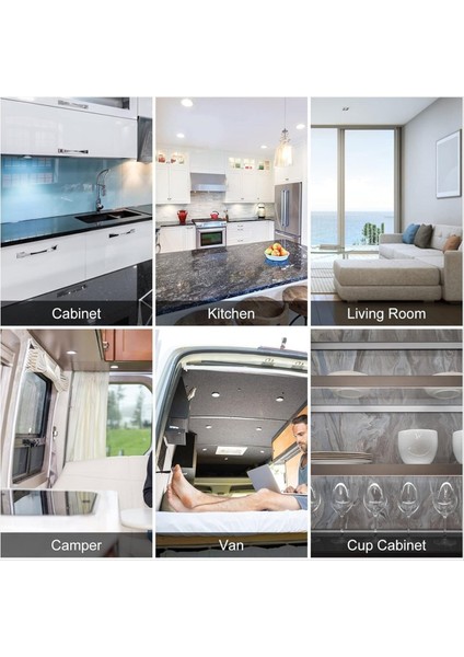 LED Dolap Diski Işık Ekran Kılıfı Raf Sayaç Aydınlatma Karavan Iç Spot Lamba ile 5VUSB Anahtar, B (Yurt Dışından) fırsatları