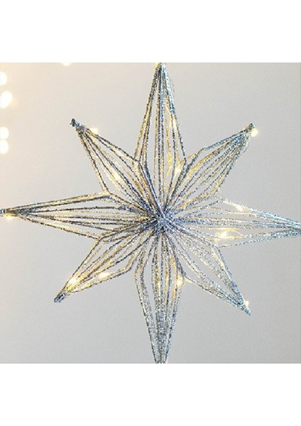 Noel Ağacı Toppers Star LED Lamba Ev Süsleri Için Noel Dekorasyonları Sekiz Sonraki Yıldız Ağacı Işığı, Gümüş (Yurt Dışından) indirimleri