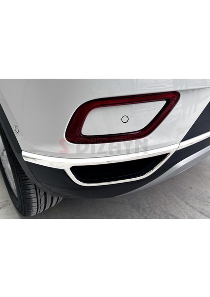 VW T-Roc Makyajlı Krom Egzoz Görünümü Difüzör 2 Prç. 2021 Üzeri