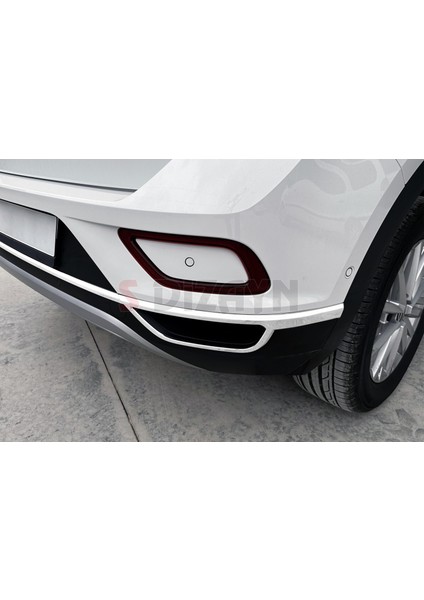 VW T-Roc Makyajlı Krom Egzoz Görünümü Difüzör 2 Prç. 2021 Üzeri