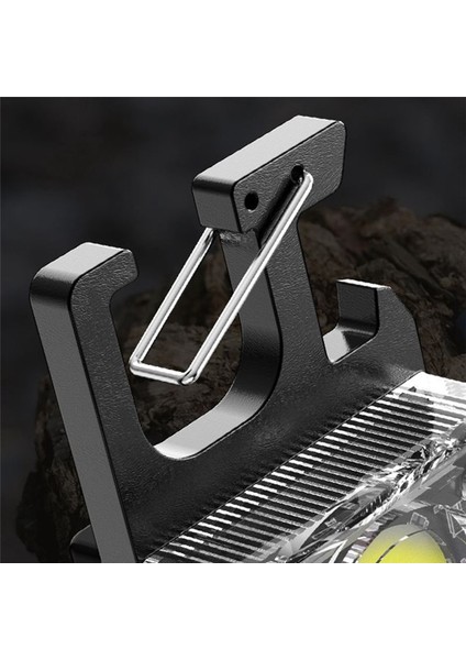 LED Cob Keyajı Işık Type-C USB Şarj Edilebilir Taşınabilir Su Geçirmez El Feneri Elektrik Emeni Acil Durum (Yurt Dışından)