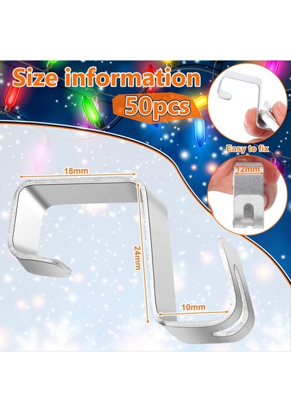 50 Pcs Hafif Oluk Kancaları Dış Işıklar Için Oluk Kancaları Noel Işık Klipsleri Hava Durum Geçirmez Oluk Askı (Yurt Dışından) fiyatları
