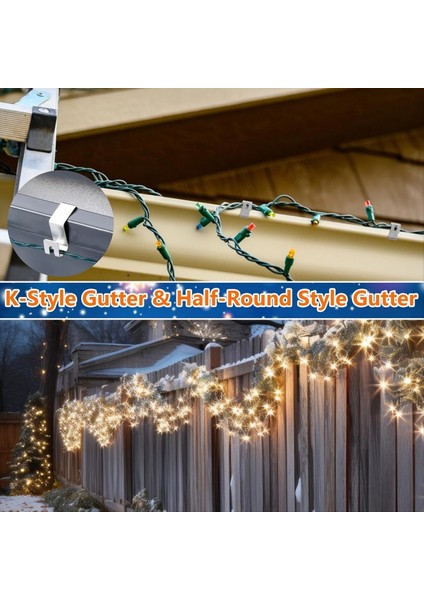 50 Pcs Hafif Oluk Kancaları Dış Işıklar Için Oluk Kancaları Noel Işık Klipsleri Hava Durum Geçirmez Oluk Askı (Yurt Dışından) indirimleri