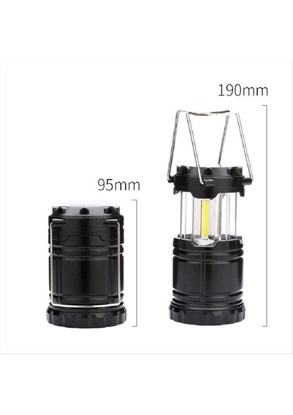 4pcs Mini Koçanı Çadır Lambası LED Taşınabilir Fener Teleskopiktorch Kamp Lambası Su Geçirmez Acil Durum Işıkla Çalışan, Bir (Yurt Dışından) modelleri