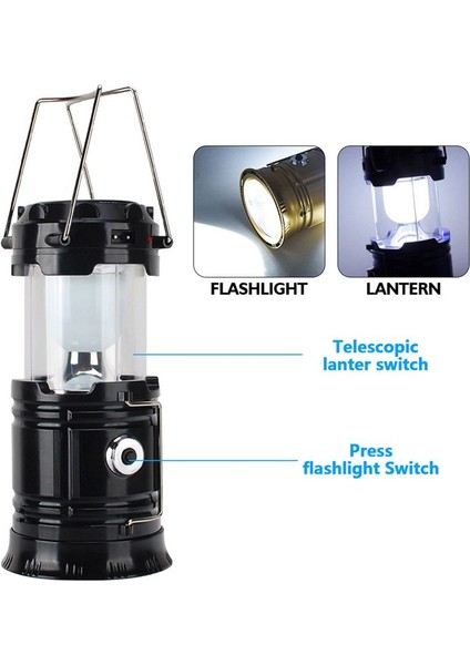 Güneş LED Taşınabilir Fener Teleskopik Torch Lambası Çok Fonksiyonlu Açık Hava Kamp Acil Durum Çadır Lamba Kobu Aydınlatma Altın (Yurt Dışından) fiyatları