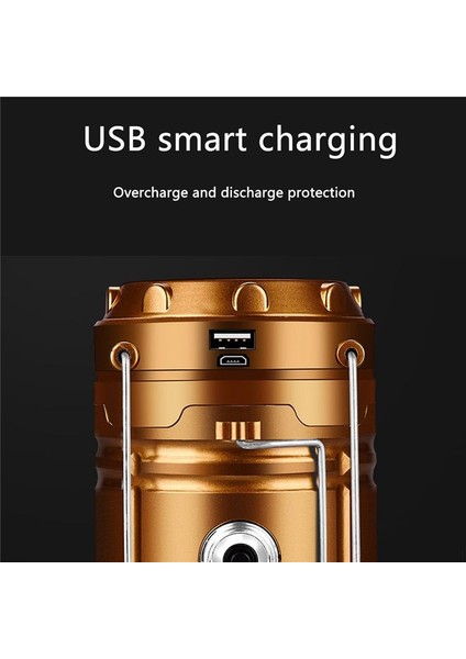 Güneş LED Taşınabilir Fener Teleskopik Torch Lambası Çok Fonksiyonlu Açık Hava Kamp Acil Durum Çadır Lamba Kobu Aydınlatma Altın (Yurt Dışından) indirimleri