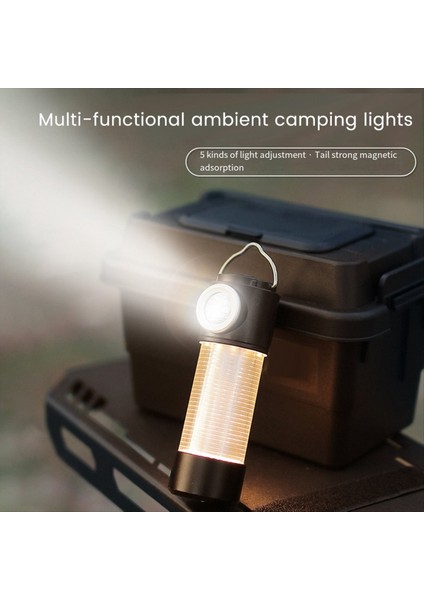 Çok Fonksiyonlu Kamp Işık Taşınabilir Açık Hava Kamp Fener Mıknatıs Acil Durum Light Asma Çadır Işığı (Yurt Dışından)