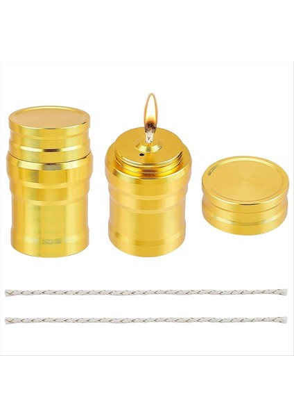 2pcs Taşınabilir Metal Mini Alkol Brülör Lamba Metal Alkol Sobası Ev Açık Mekan Kampı Için Pamuk Kablosu (Yurt Dışından)