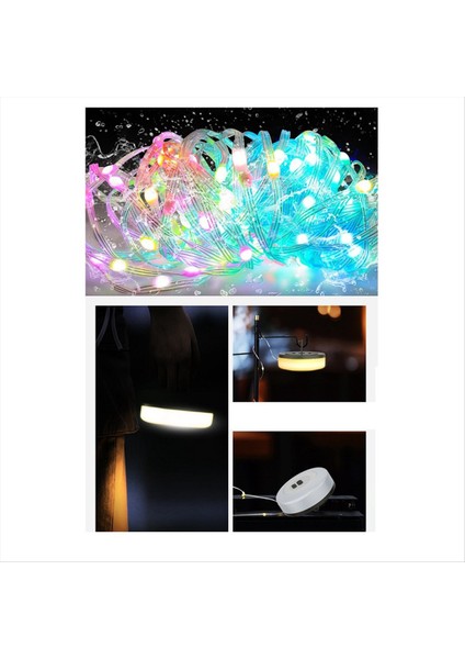 LED Taşınabilir Kamp Lambaları Kamplar Işıklar String Farasol Çadır Balkon Partisi Çarpı Bahçe Yeşil (Yurt Dışından)