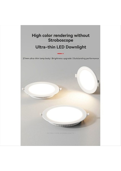 6pcs 12W LED Düşük Düşük Gerçekleştirilmiş Yuvarlak Tavan Spot Kapalı Yatak Odası Ev Dekoratif Aydınlatma Beyaz Işık (Yurt Dışından) fırsatları