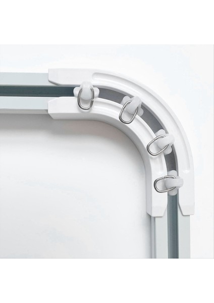 90 ° Kavisli Konektör, Esnek Bir Şekilde Bükülmüş Tavana Monte Edilmiş Perde Pisti, Tavan Perdesi Için Uygun (Yurt Dışından) modelleri