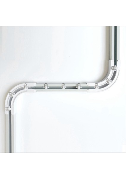 90 ° Kavisli Konektör, Esnek Bir Şekilde Bükülmüş Tavana Monte Edilmiş Perde Pisti, Tavan Perdesi Için Uygun (Yurt Dışından) fırsatları