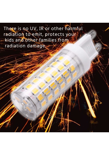 10W G9 100 LED Ampuller LED Mısır Ampuller Seramik, Titreşim Yok, Geniş Işın Açısı, 2 Pcs Doğal Beyaz (Yurt Dışından) indirimleri