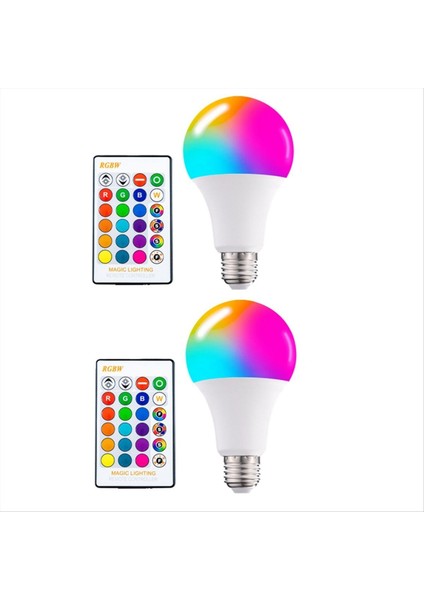Renk Değiştirme Ampulü Uzaktan 16 Renkli Çok Renkli Rgb Taşkın Işığı 15W E27 Dimmable LED Ampul (Yurt Dışından)