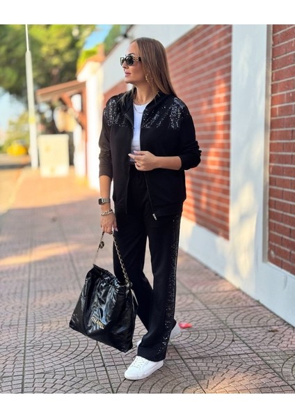 Meğdaix Kadın Iki Iplik Kumaş Pul ve Fermuar Detaylı Ikili Takım fırsatları