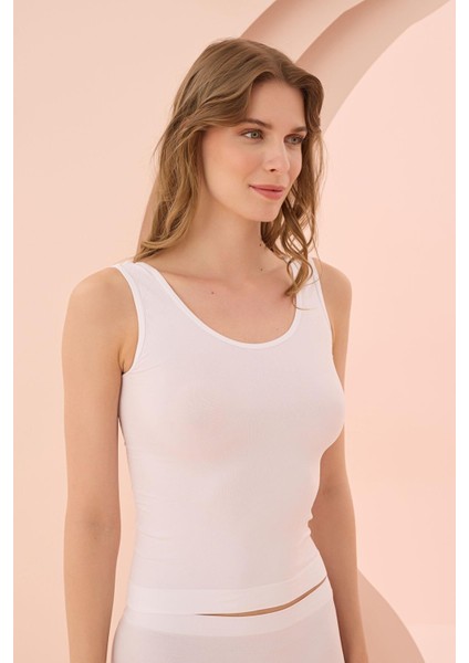 Geniş Askılı Beyaz Ribana Atlet fiyatları