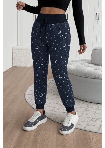 Meğdaix Kadın Yüksek Bel Bağcıklı Desenli Iki Iplik Pantolon fiyatları