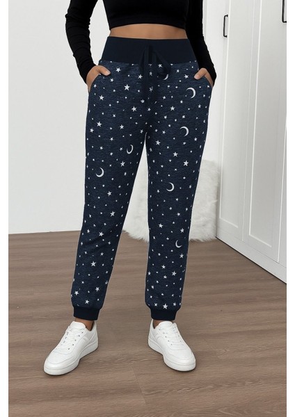 Meğdaix Kadın Yüksek Bel Bağcıklı Desenli Iki Iplik Pantolon modelleri