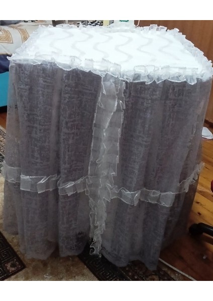 Gri Çamaşır Makinesi Örtüsü, Koruma ve Şıklık Sağlar