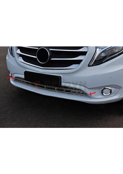 Mercedes Vito W447 Krom Ön Tampon Çıtası 2 Prç. 2014-2020 Camlı Van indirimleri