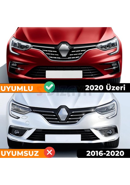 Renault Megane 4 Krom Ön Tampon Çıtası 8 Prç. 2020 Üzeri
