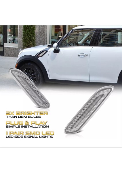 1paır Side Fender LED Turn Sinyal Işık Marker Mini R61 Paceman R60 Countryman 10-17 63139802569 63139802570 (Yurt Dışından) fırsatları
