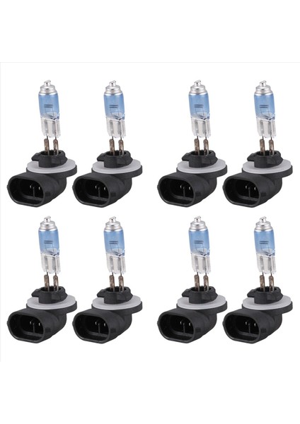 8pcs 881 100W Dc 12V Otomatik Araba Için Süper Beyaz Halojen Sis Ampul (Yurt Dışından)