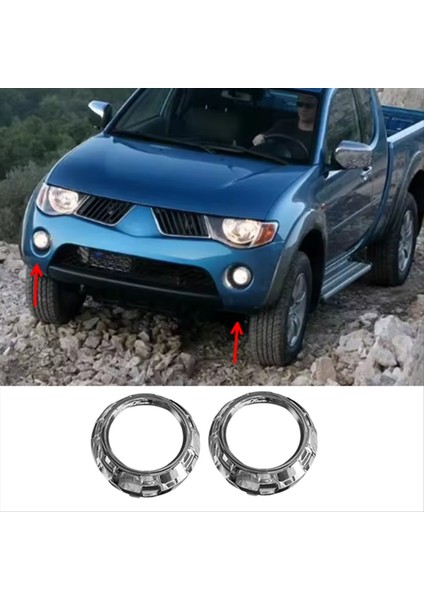 Araba Ön Sis Lambası Yüzük Kapağı Sis Lambası Dekoratif Çerçeve Mitsubishi L200 Triton Strada 2006-2009 (Yurt Dışından) fırsatları